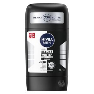 NIVEA MEN Black & White Invisible Original Antiperspirant Stick, 48-Hour Protection, 50ml
