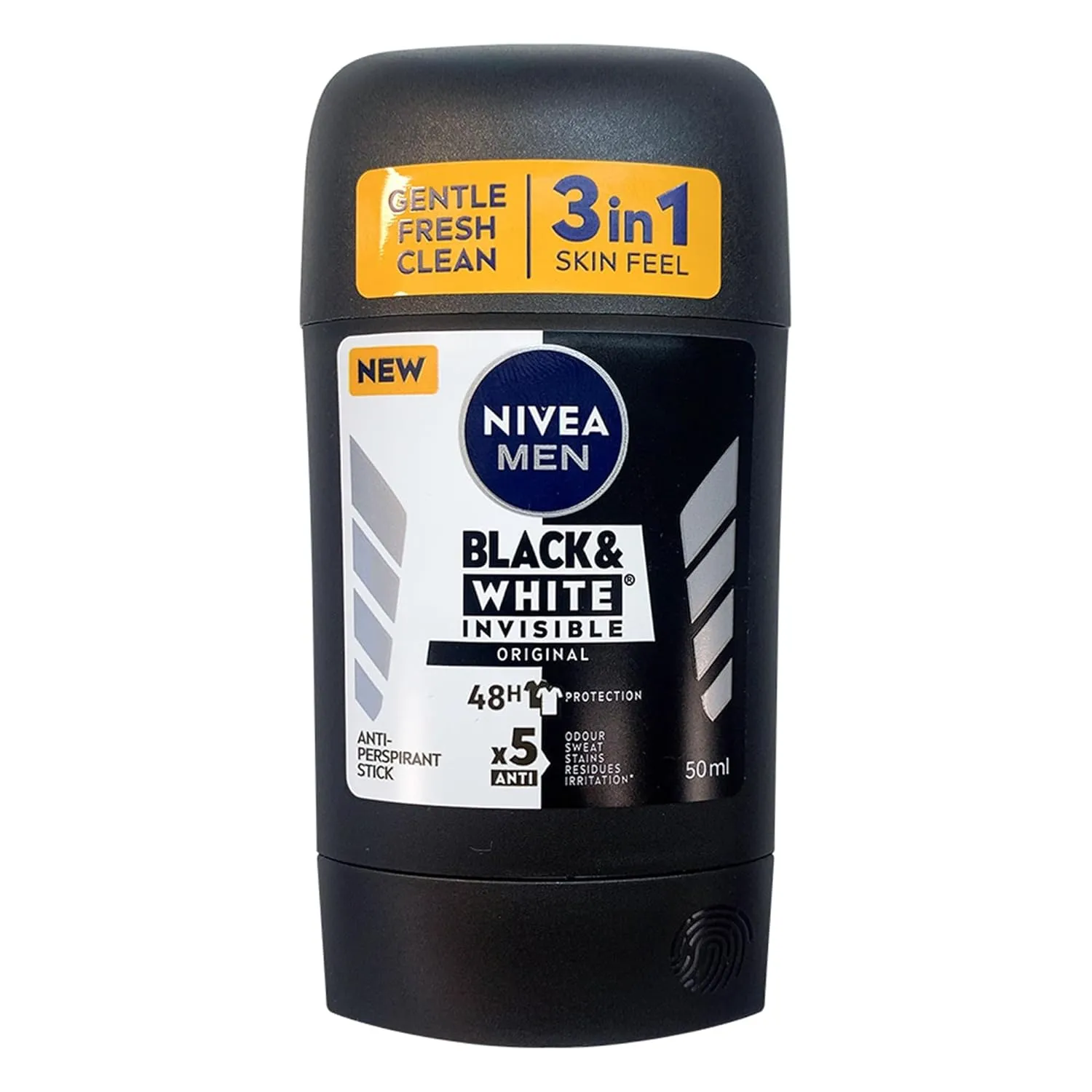 NIVEA MEN Black & White Invisible Original Antiperspirant Stick, 48-Hour Protection, 50ml (Copy) - Image 3